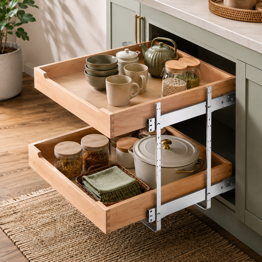 2-Tier Pull-Out Cabinet Organizer
