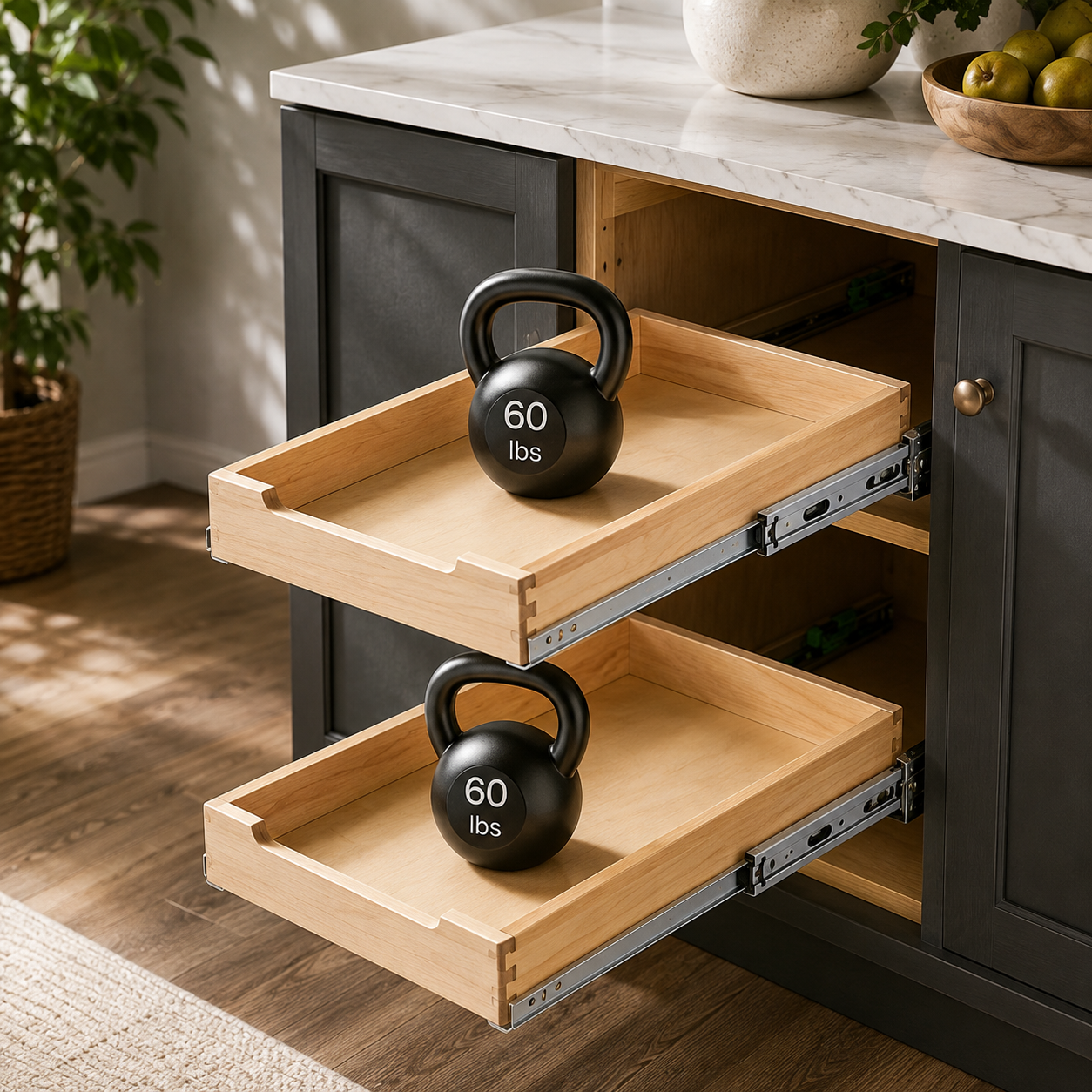 2-Tier Pull-Out Cabinet Organizer