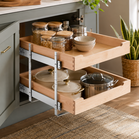 2-Tier Pull-Out Cabinet Organizer