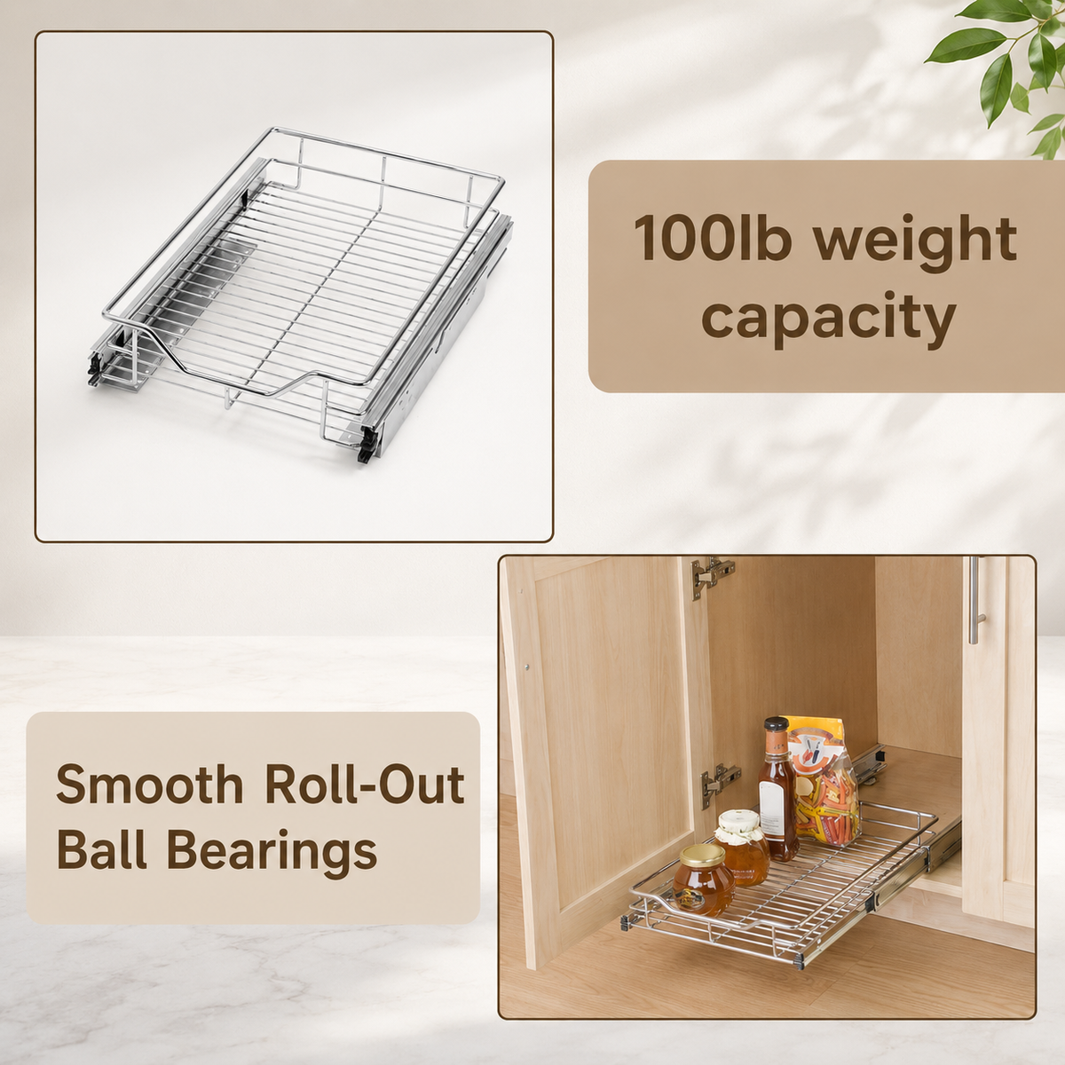 Pull-Out Cabinet Shelf Organizer