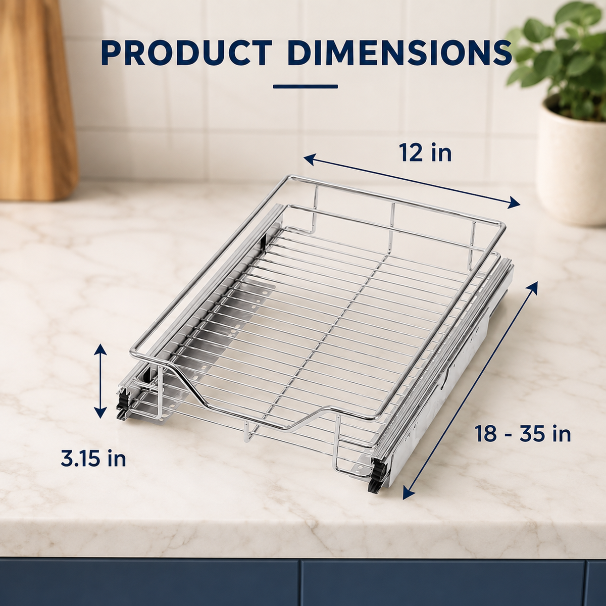 Pull-Out Cabinet Shelf Organizer